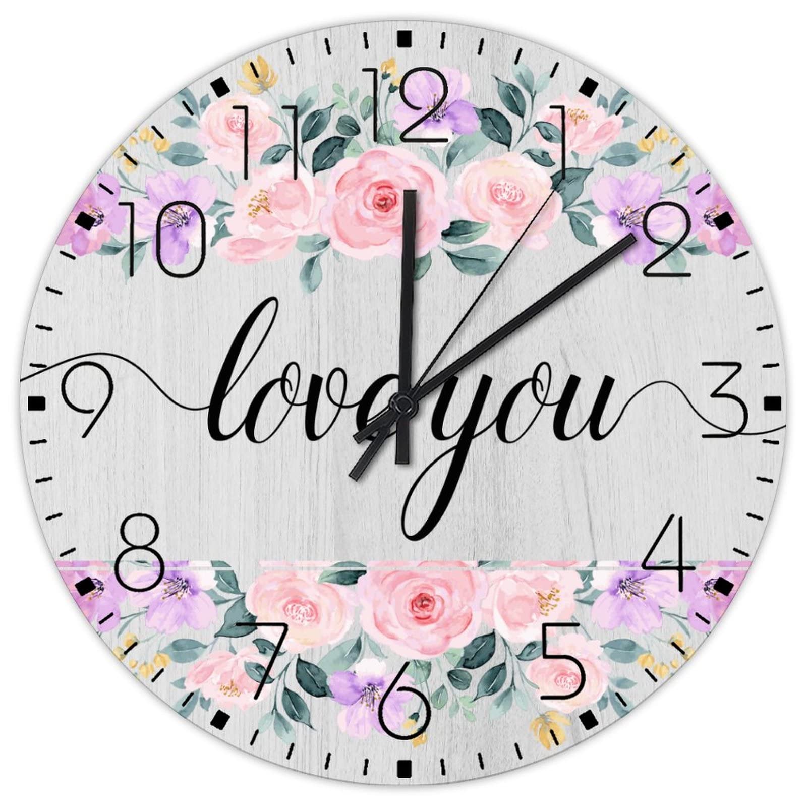 Horloge murale sans tic-tac en bois naturel pour retrouver le sommeil en chambre active