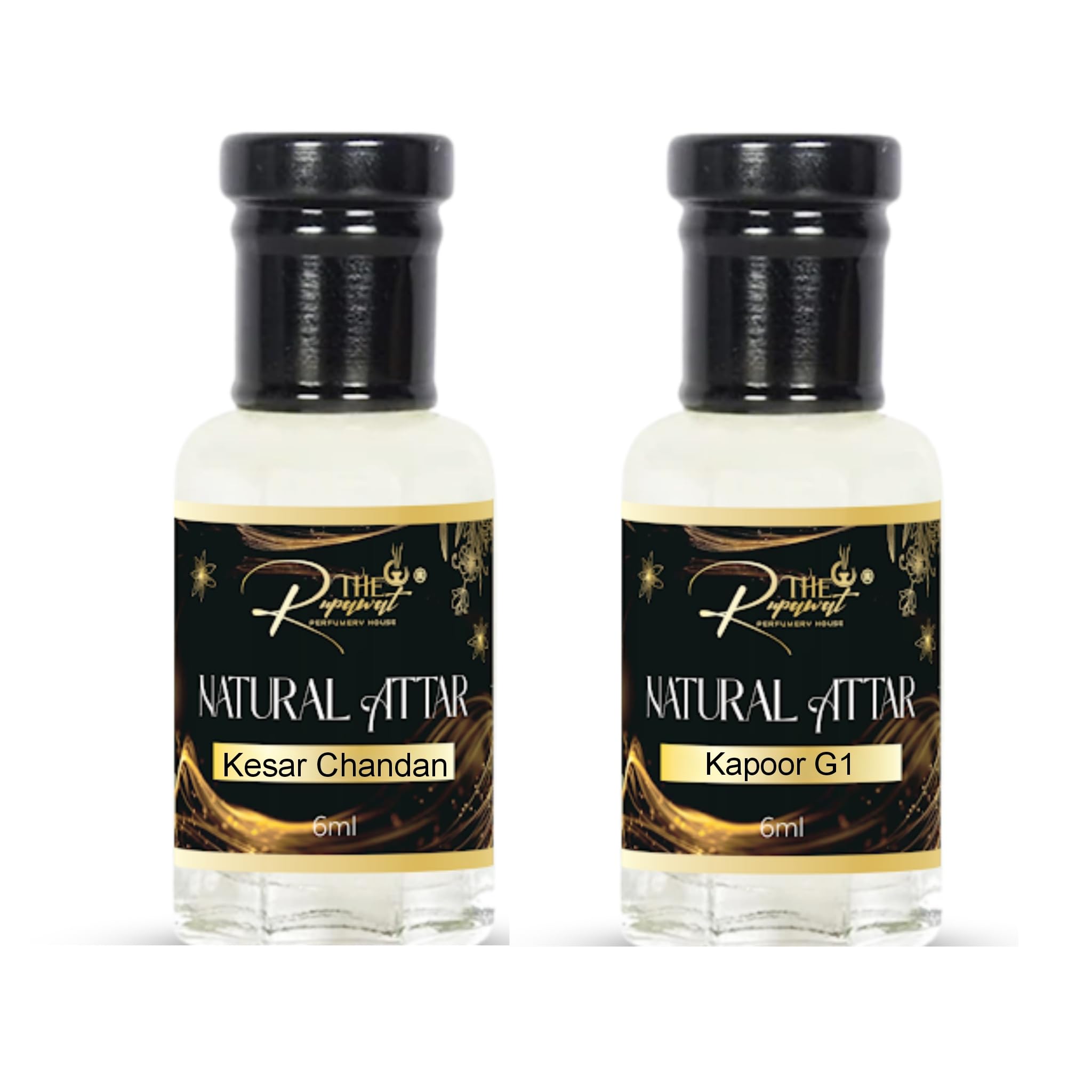 The Rupawat Perfumery House Combo Pack Of 2 Kesar Chandan & Kapoor G1 Attar Perfume for Men & Women | Non-Alcoholic Long-Lasting Fragrance 6ML Each (2pcs*6ML).-image-35