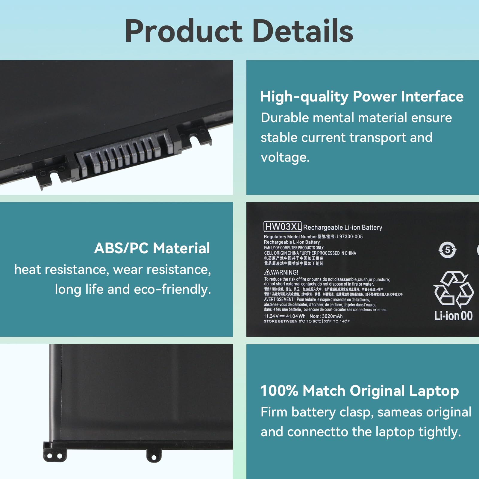 HW03XL Bateria do HP Pavilion 15-EG 15-EH 17-CN 17-CP 15t-eg100 15z-eh100 17z-cp100 15-eg0010ns eg0011nl eg0011ns eg0011nw eg0012nl eg0012ns eg0012nw eg0013nl eg0013ns eg0014nl eg0014ns eg0040na