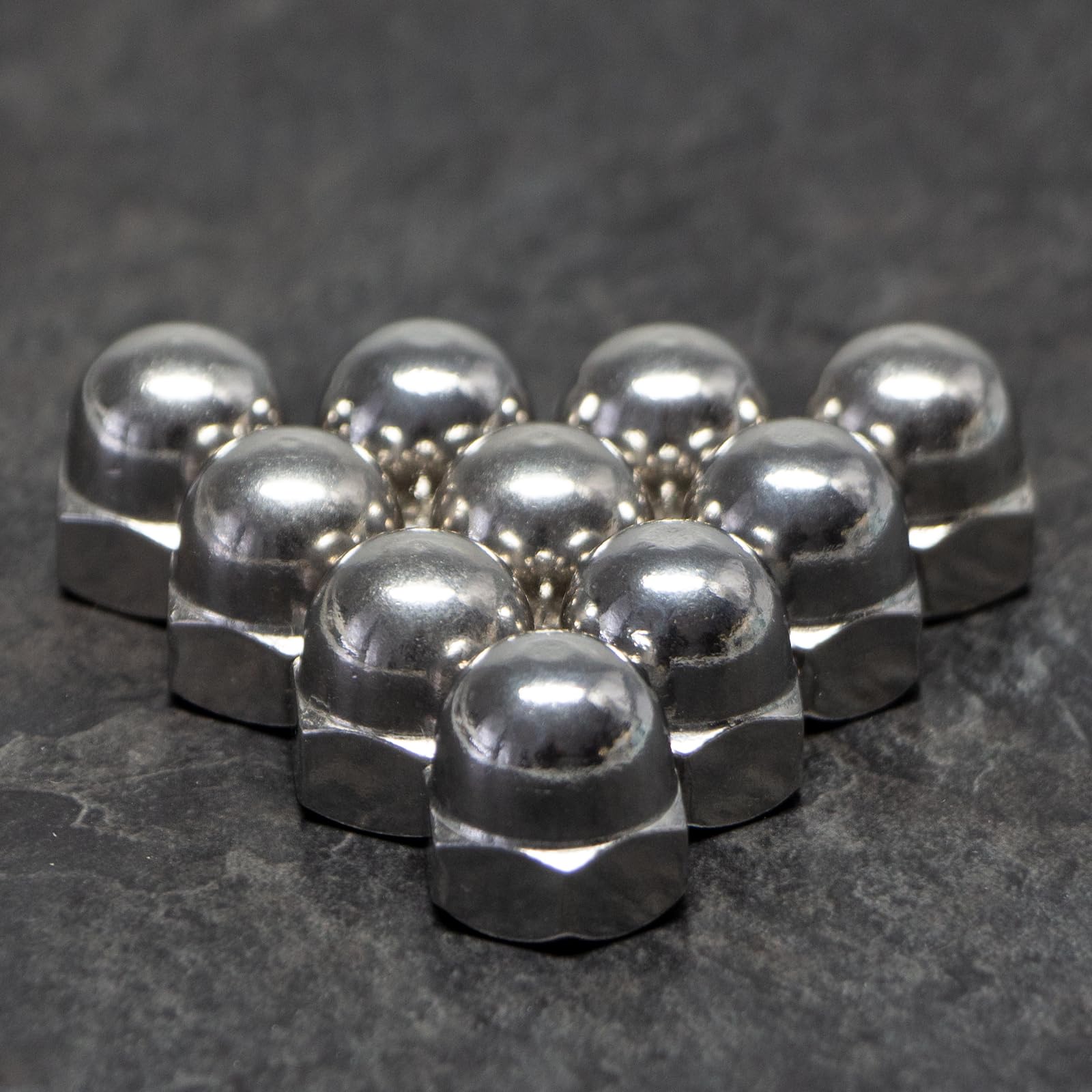 PRIOstahl Tuercas hexagonales de forma alta x 500 unidades, tamaño: M8 DIN1587 como tapacubos, protección para tornillos, varillas roscadas y pernos roscados, acero inoxidable V2A