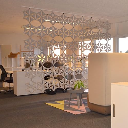 Miniatura 5 de OSHIYINN 3D Flower Venus 14 x 12 pulgadas, panel divisor de habitación para colgar, superficie de fibra de fieltro, tablero de fibra de poliéster de