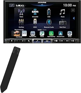 BoxWave Stylus Pouch Compatible with Alpine ILX-507 - Stylus PortaPouch, Stylus Holder Carrier Portable Self-Adhesive for Alpine ILX-507 - Jet Black