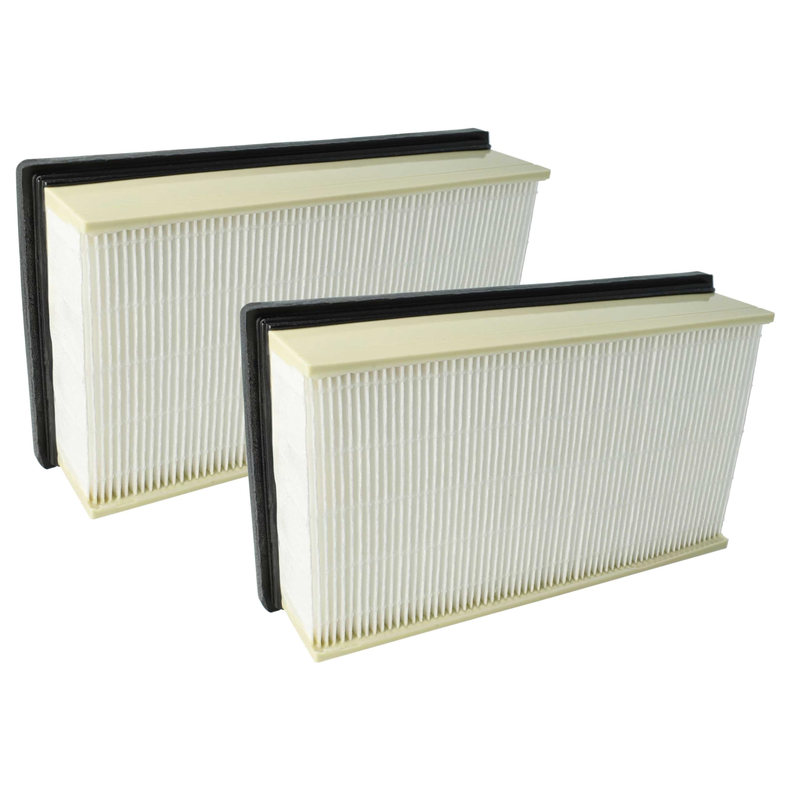 vhbw 2x Flachfaltenfilter H14 Ersatz für Kärcher 6.904-242.0 | 04002667413540 für Nass-/Trockensauger Staubsauger