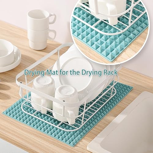 Miniatura 7 de Colinda Alfombrilla de silicona para secar platos y tazas, salvamanteles extra grandes para platos calientes, ollas calientes y almohadillas de gran