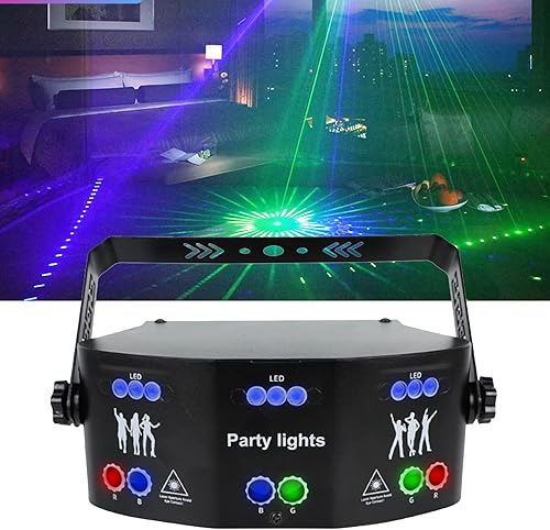 Luz de escenario, luz de cabeza móvil, luz de fiesta de escenario, 15 ojos RGB DJ, luz de escenario LED profesional para fiestas de cumpleaños en