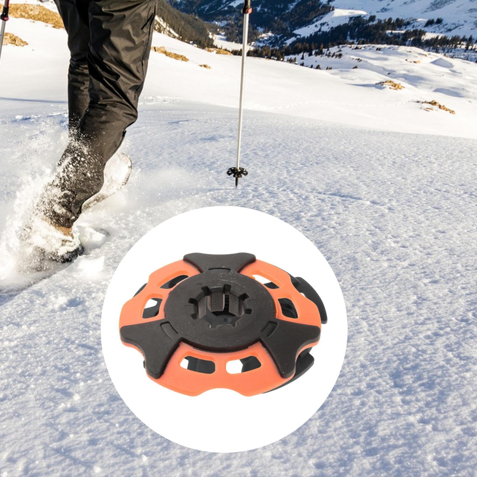 5 Piezas Cesta de Trekking Placa para Bastones Roseta Protector de Punta Recambio de Bastón Resistente y Ligera para Uso en Nieve Barro