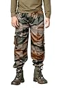 Men's Camouflage Cargo Lower, Polyester, Elastic Waist and Ankle Cuffs, Multi-Pocket (in, Alpha, XL, Regular, Army Green Camouflage) gallery image