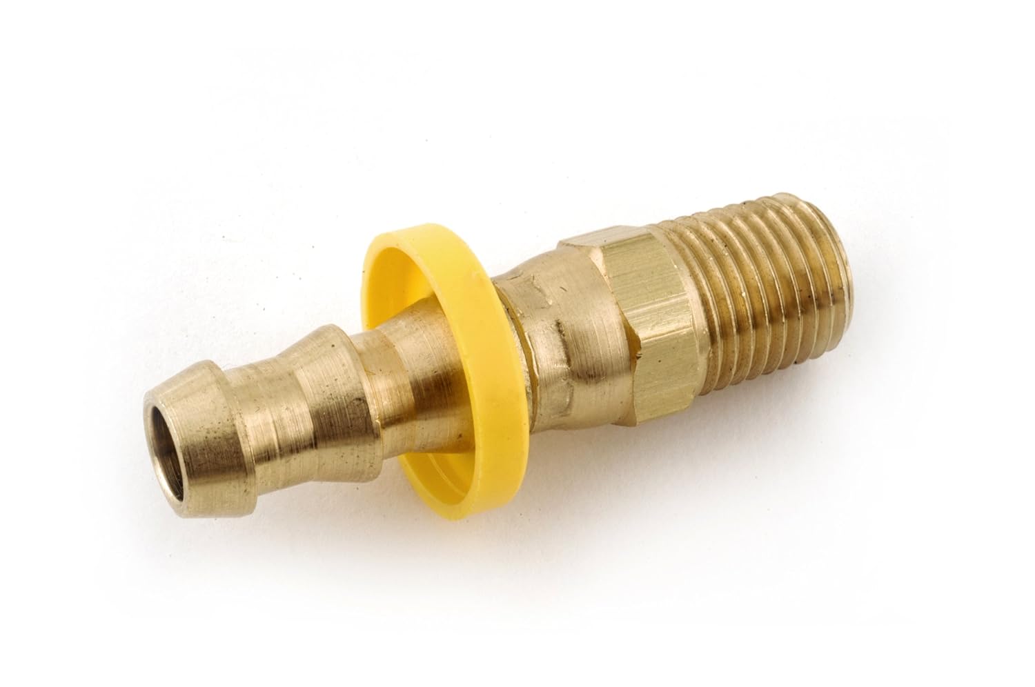 Anderson Brass PushOn Swivel Hose Fitting, Connector, Barb x NPT Male
