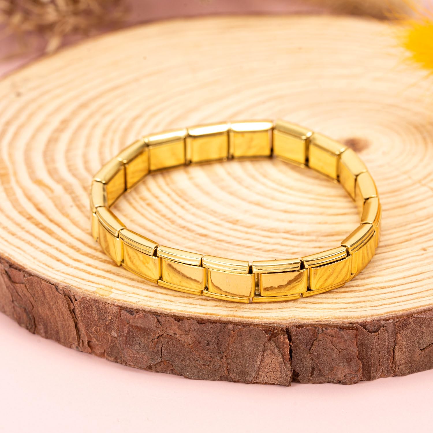 Kunoli Italienisches Charm-Armband 18 DIY Abnehmbare Module Edelstahl für 9mm Armbänder Damen