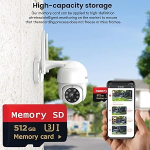 Memory Card 512GB Micro SD Card with Adapter, TF Card Full HD, Fast Speed Memory Card for Dash Cam/Tablet/Storage Phone
