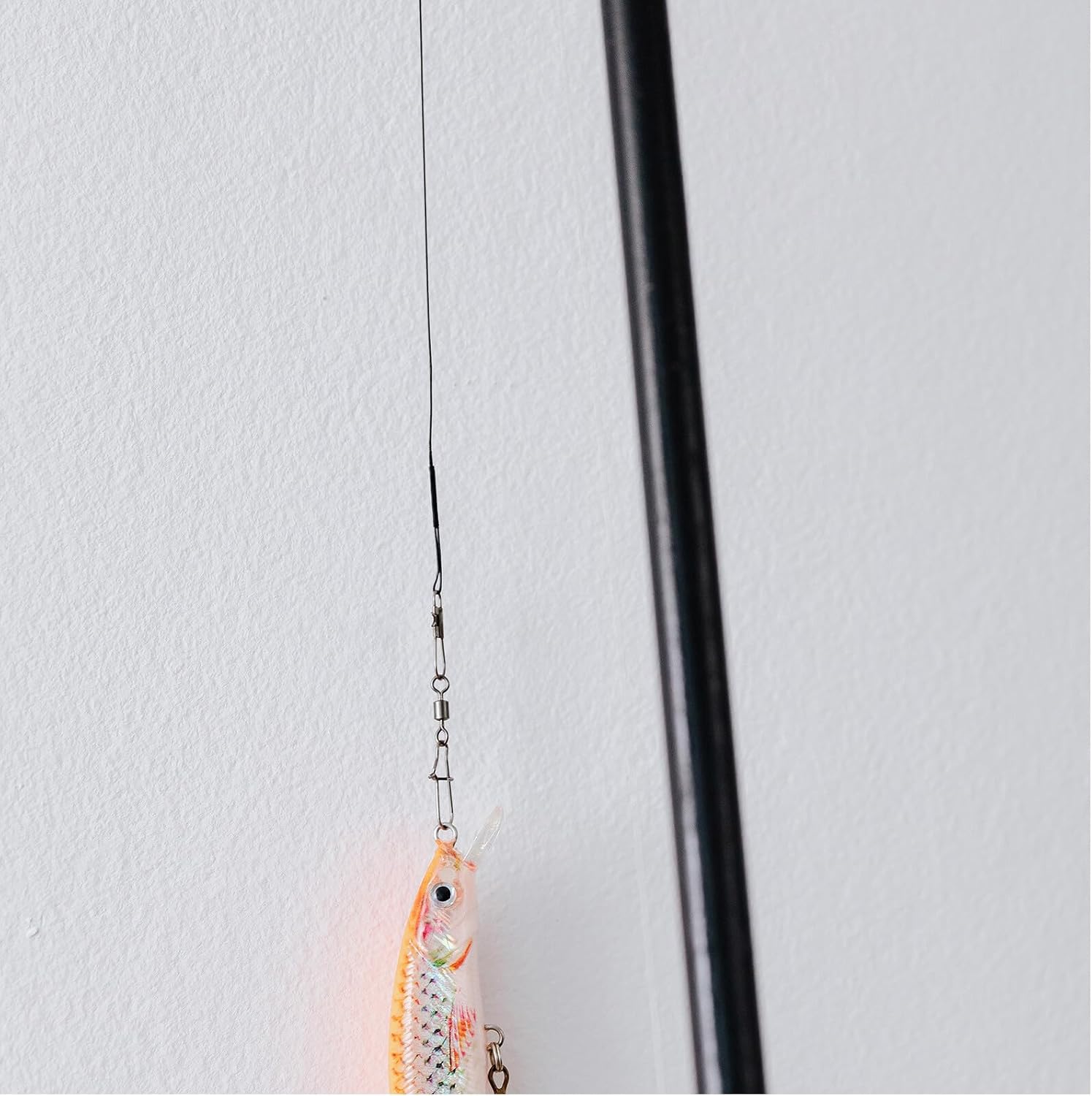 PRETYZOOM 100Pcs Steel Wire Fishing Leaders with Swivels Wear- Anti-bite Leading Lines for Saltwater and Freshwater Lure Fishing Lengths Wire Leaders for