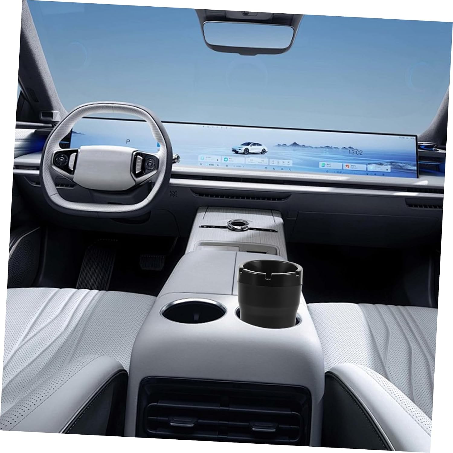 MAGICLULU Car Ashtray Lid Smokeless and Windproof Auto Trash Can Portable Design for Cup Holder - Material for Use