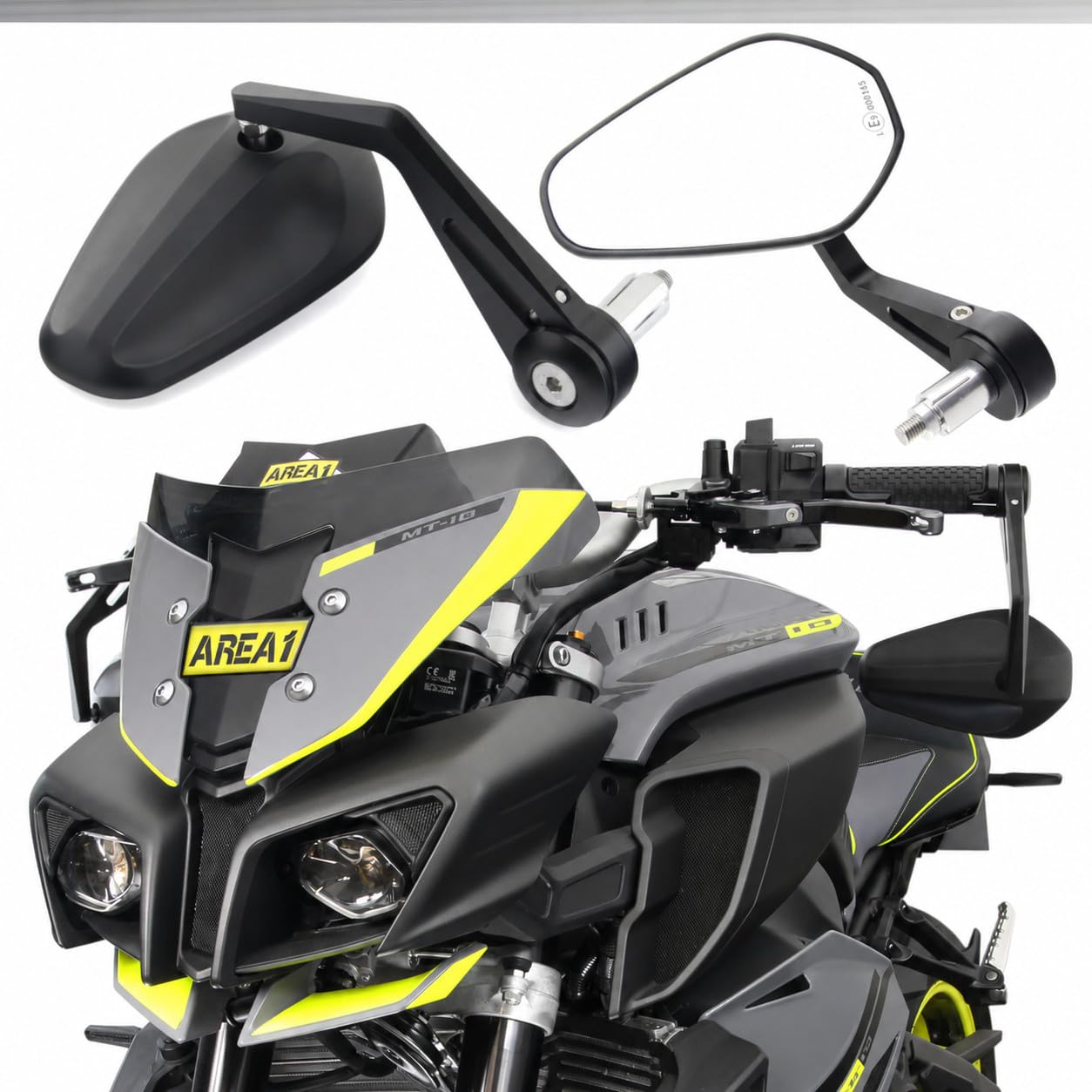 Area1 Rétroviseur de guidon de moto CNC compatible avec Forza 350, 300, NSS Forza 125, 250, VF 750 C (V56)