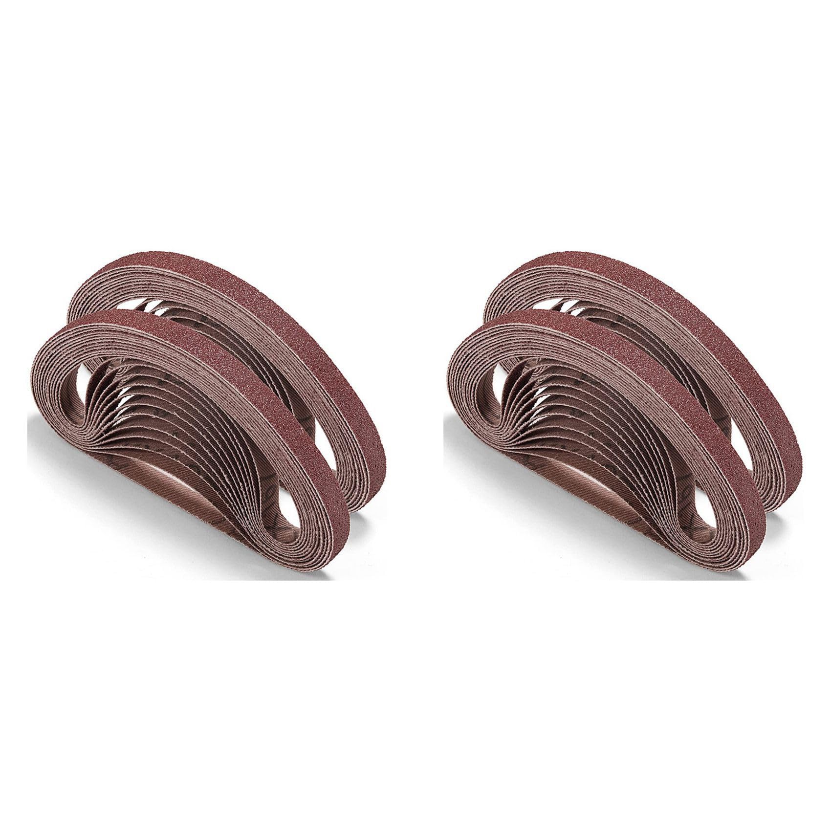 Sanding Belt 48 Pack 1/2 X 18 Inch Aluminum Oxide Air File Sander Belt Assortment,Belt Sander Tool for Woodworking