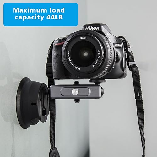 Miniatura 4 de Suptig Soporte de ventosa, soporte para cámara de coche para teléfono, Gopro, Canon, Nikon, Sony, cámara digital, tablero universal para parabrisas