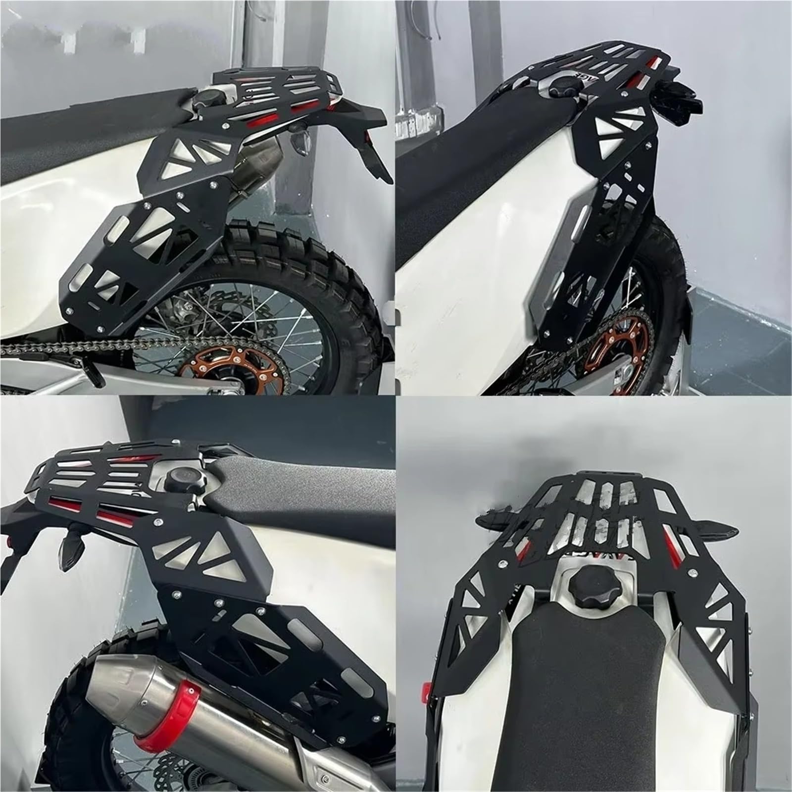 per Colove per Kove 450 per Rally 2023 2024 Piastra Protezione Telaio Motore Portapacchi Posteriore Supporto Borsa Laterale Portapacchi per Moto(Luggage Rack Bracket)