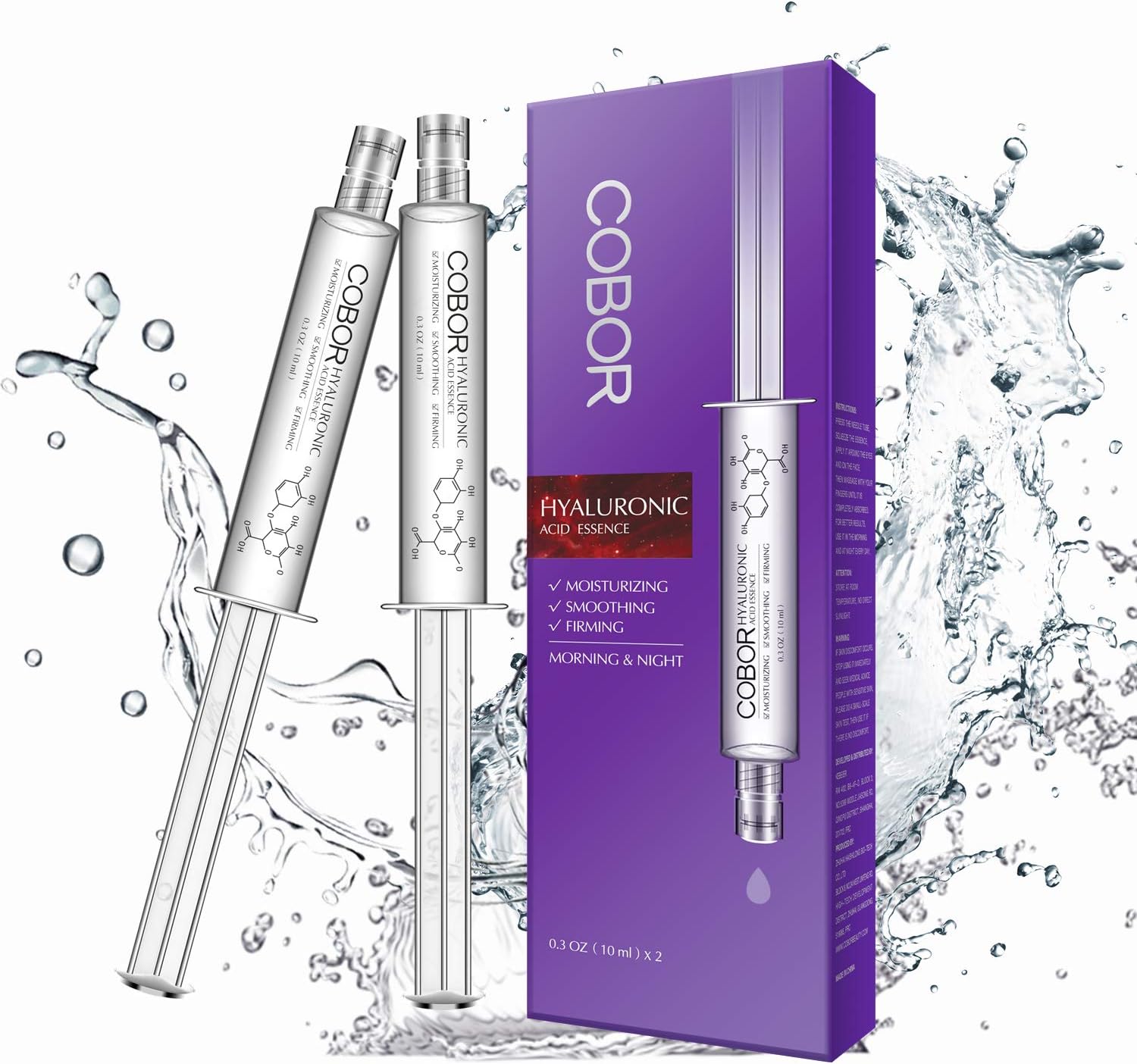 Anti Aging Facial Serum with Hyaluronic Acid | for Fine Lines,Facial Wrinkles and Dry Skin | Hydrating,Firming,Moisturizing Essence 2 Pack 0.68 fl oz