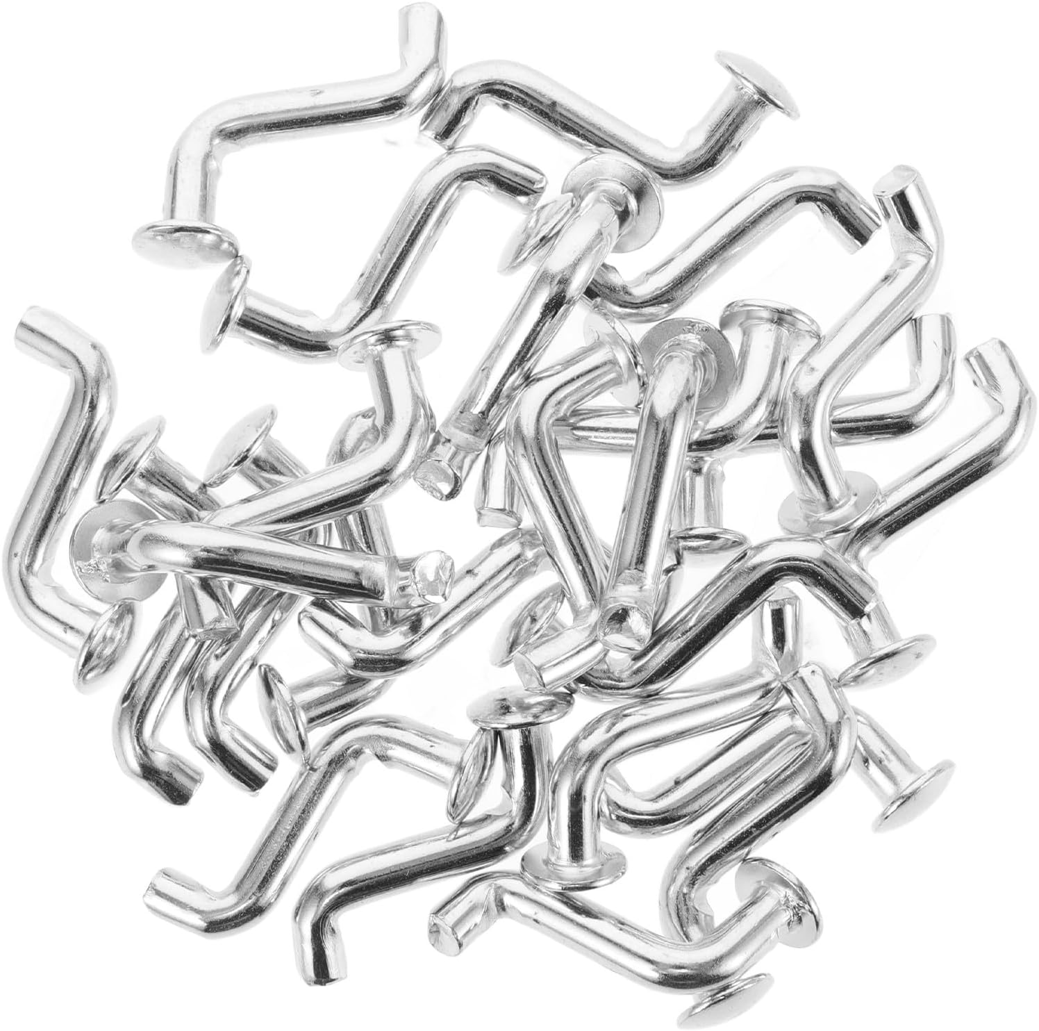 BESTYASH 50pcs 7mm Diameter J Bolt Pallet Racking Safety Pins with Large Flat Head, Universal Pallet Rack Drop Pins for Warehouse Shelving and Industrial Storage Systems