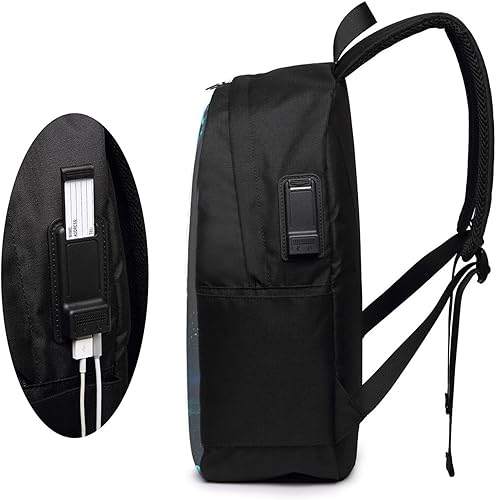 Miniatura 5 de # 7 Mochilas para adultos Bolsa portátil Bolsa de libros Usb Mochila 17 pulgadas para diario