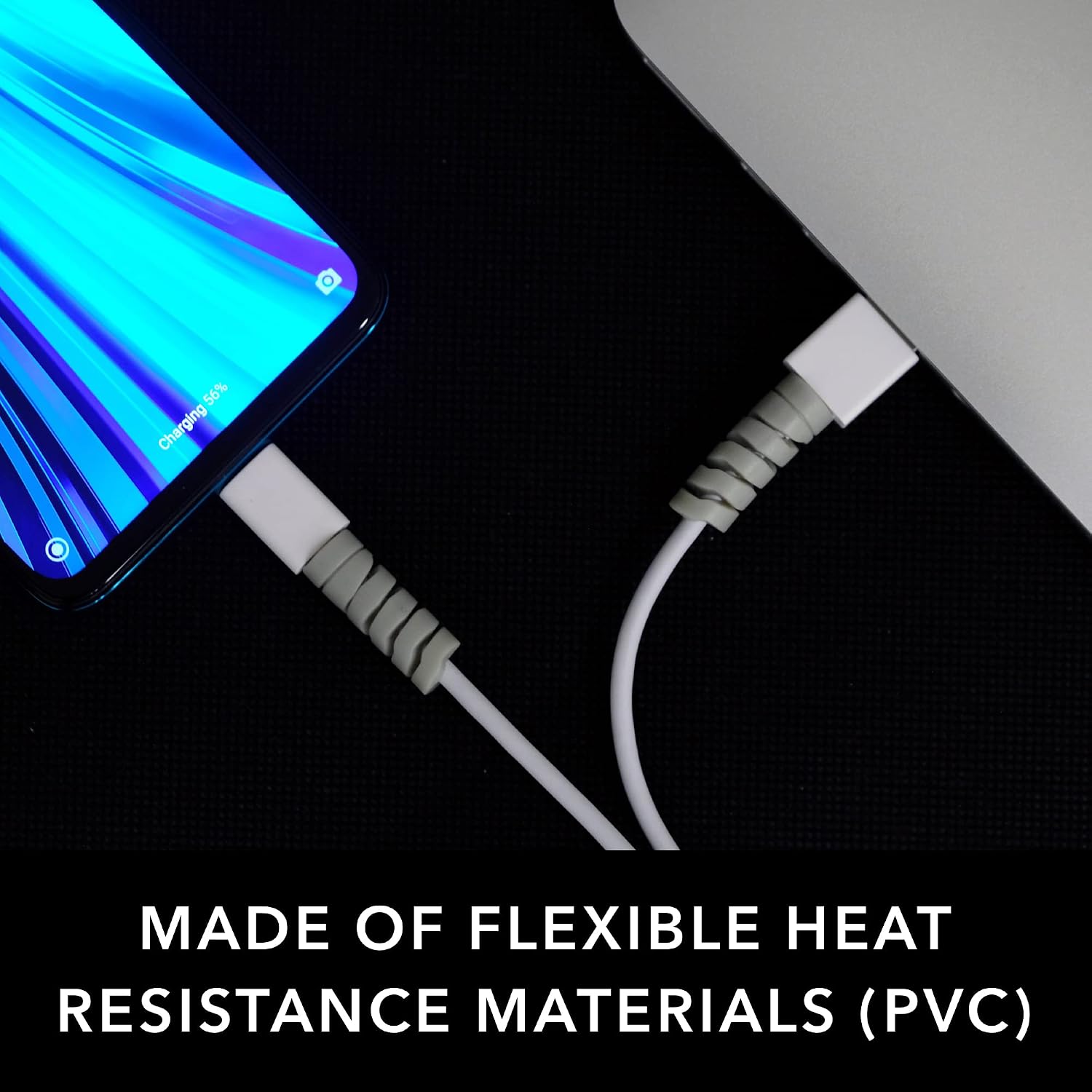 Artefact Cable Protector (4-Pack) - Charger Protectors - Cord Protector - Cord Saver Compatible for iPhone, iPad, MacBook