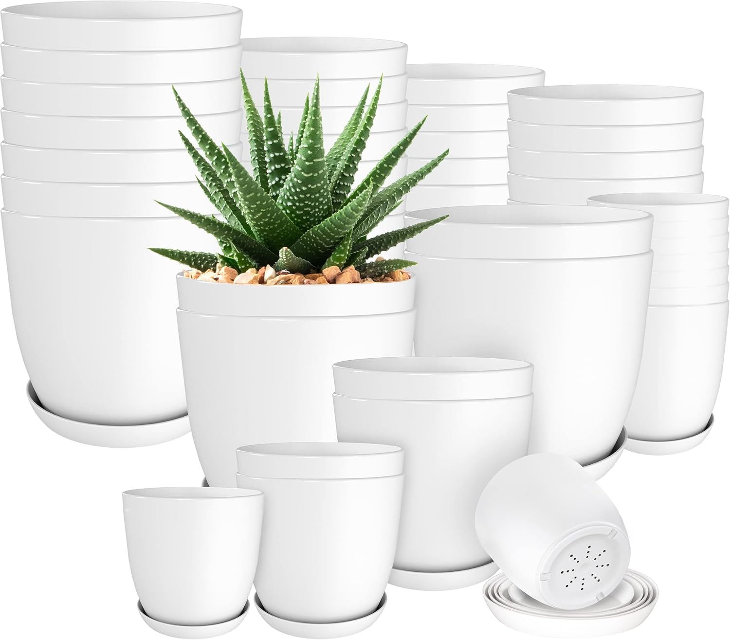 Utopia Home Plant Pots Indoor with Drainage Decorative Flower Pots