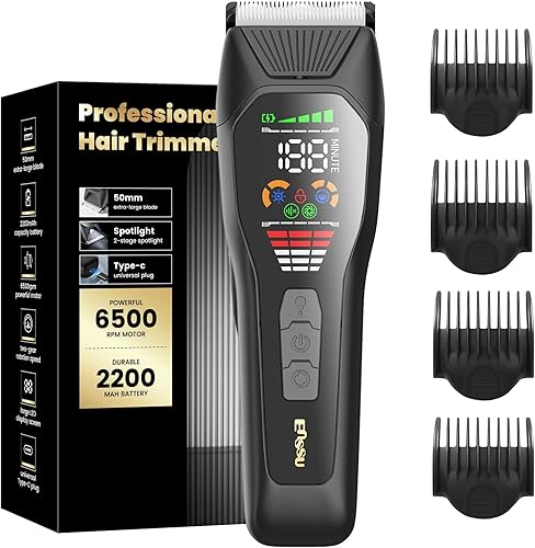 Cortadora de pelo para hombres, kit de cortapelos inalámbrico con ajuste ajustable de 4 longitudes, juego de cortapelos y recortadora de peluquería