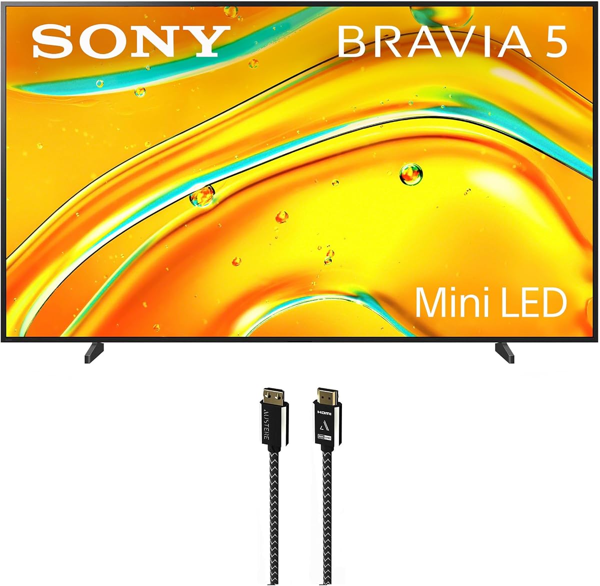 Sony K98XR50 Televisor Bravia Mini LED 4K HDR de 98 pulgadas con un cable HDMI 8K trenzado premium de 2,5 m Austere 7S-8KHD2-2.5M VII Series (2025)