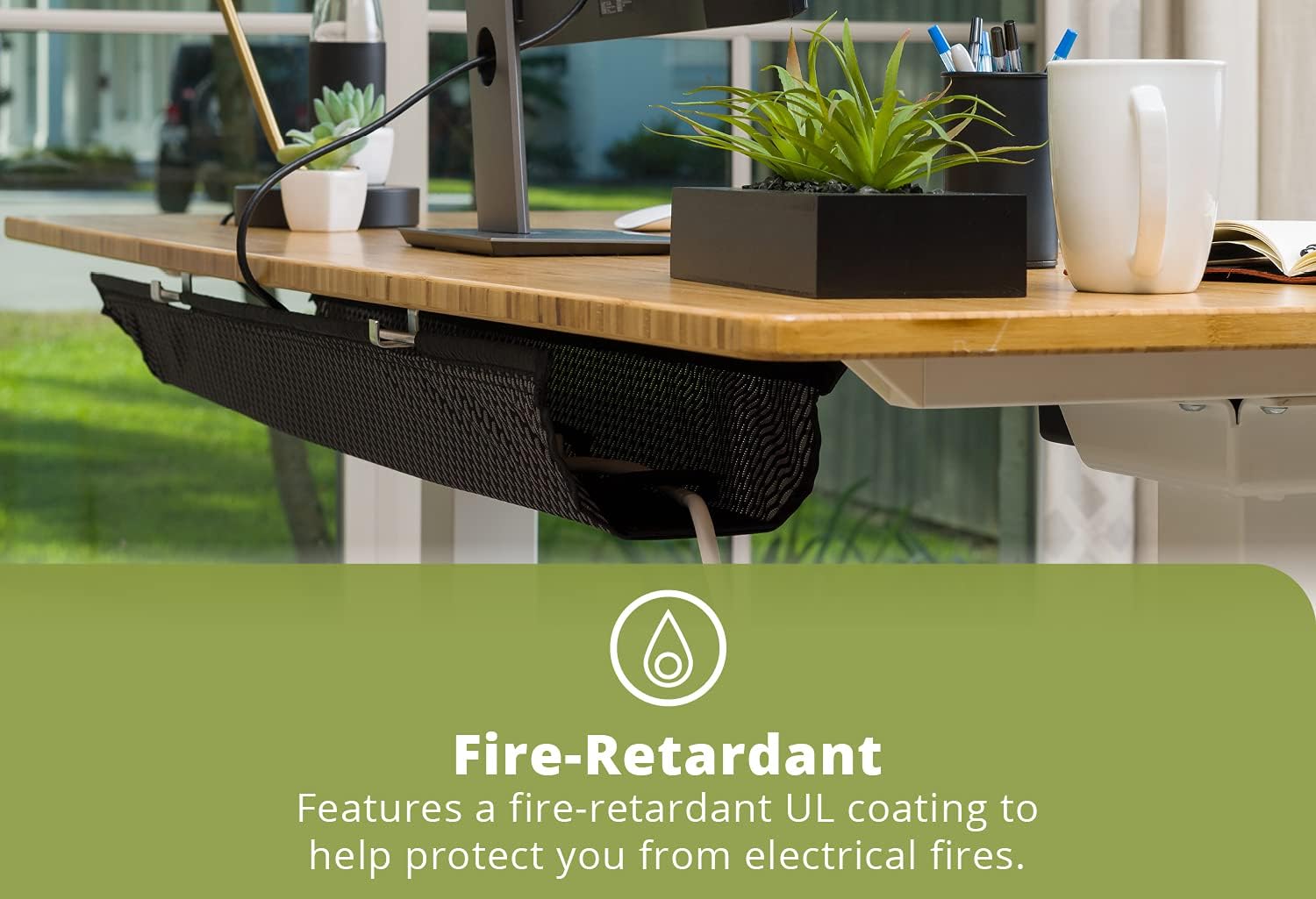 Flash Deals - 70% OFF Uprite Ergo Mesh Cable Manager, Ergonomic Cord Organizer for Height Adjustable Desks (Gray) Flash Sale Buy 1 get 1 Uprite Ergo Mesh Cable Manager, Ergonomic Cord Organizer for Height Adjustable Desks (Gray)
