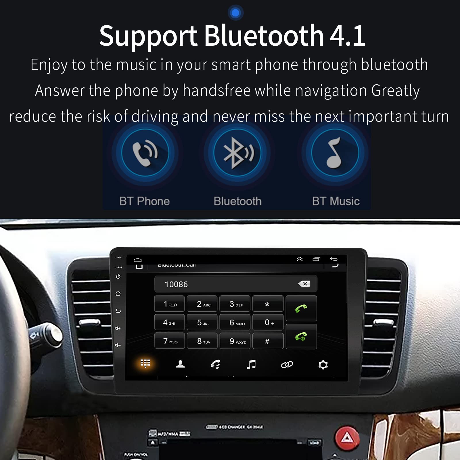 EZoneTronics Radio de Coche para Subaru Outback Legacy 2004-2009 con Carplay Android Auto Pantalla táctil 9 Pulgadas Navegación GPS Bluetooth WiFi USB SWC Mirror Link FM/RDS Autoradio 2G RAM 32G ROM
