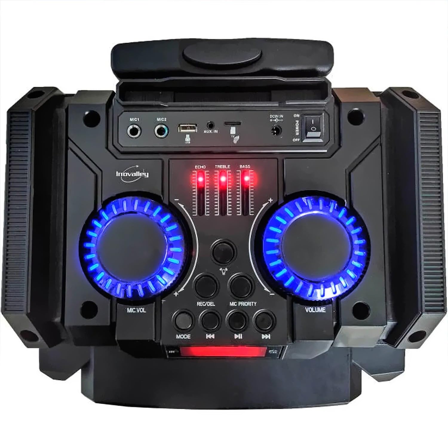 MEGA Enceinte Nomade 800W Inovalley MS01XXL N avec USB Bluetooth, Effets LED, Microphone SONO KARAOKE DJ, avec Trolley