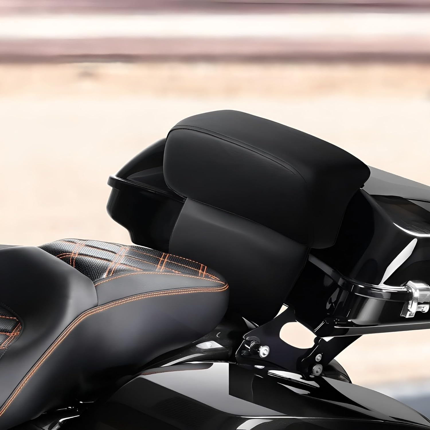Rear Razor Chopped Pack Tour Pak Trunk Backrest Pad Fits for Harley Touring 2014-up，street Road Glide FLHR FLHTCU FLHX