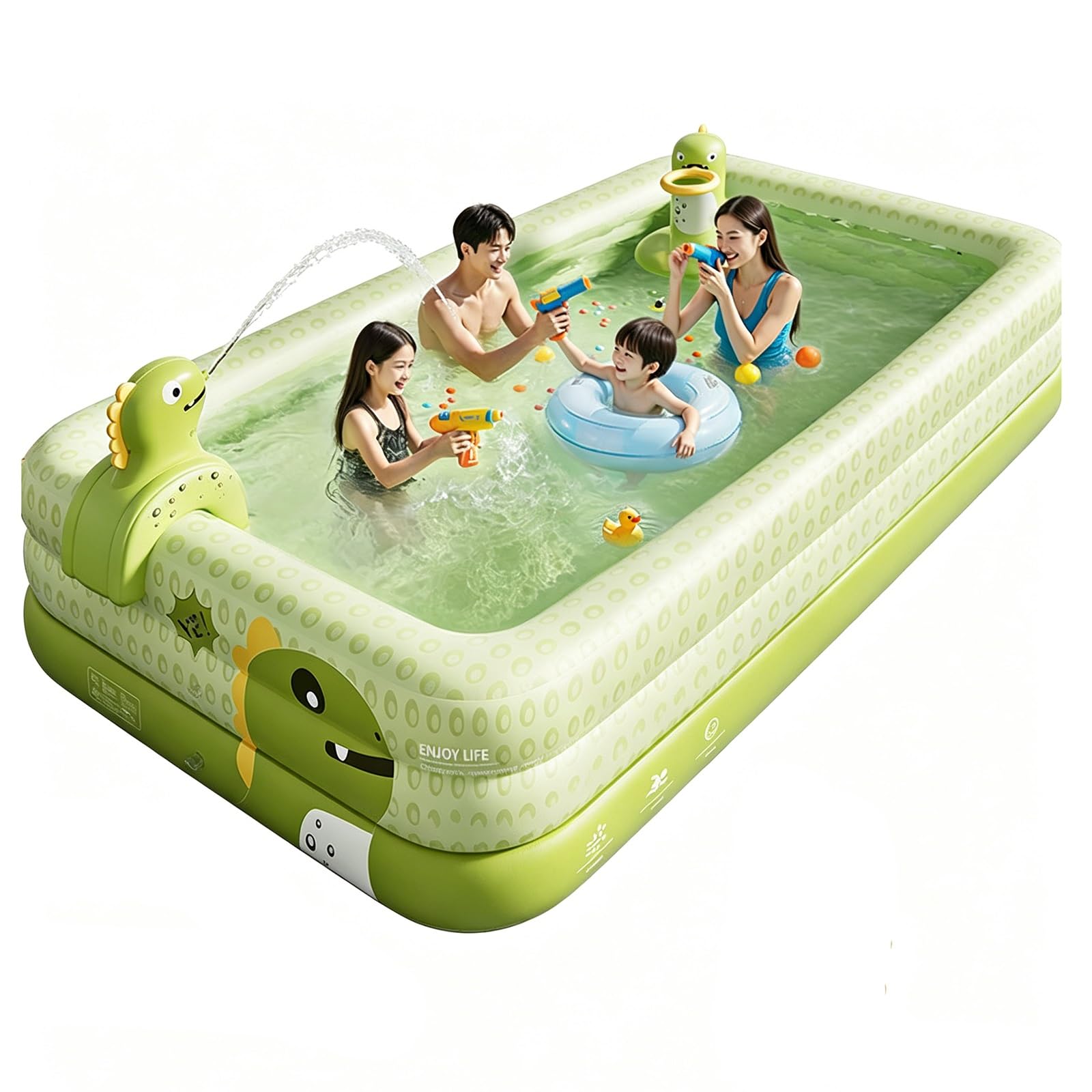 Piscina Hinchable De 150-460 Cm Piscinas Hinchables para Niños Pequeños Y Adultos Piscina Grande Elevada para Familias(210 * 140 * 56cm)