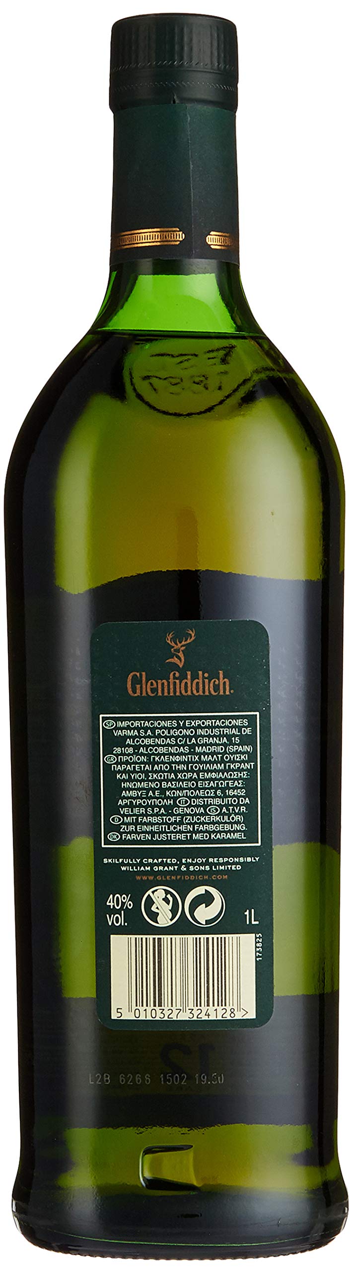 Glenfiddich 12 Jahre Single Malt Whisky (1 x 1 l)