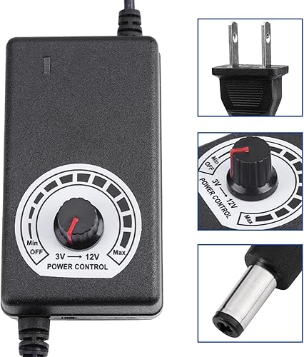 Miniatura 7 de Oumefar Adaptador de fuente de alimentación ACDC Universal 3-12V Regulación de velocidad Convertidor de potencia de conmutación de fuente de