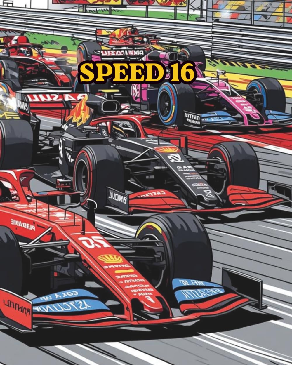 SPEED 16: RACING CAR COLOURING BOOK