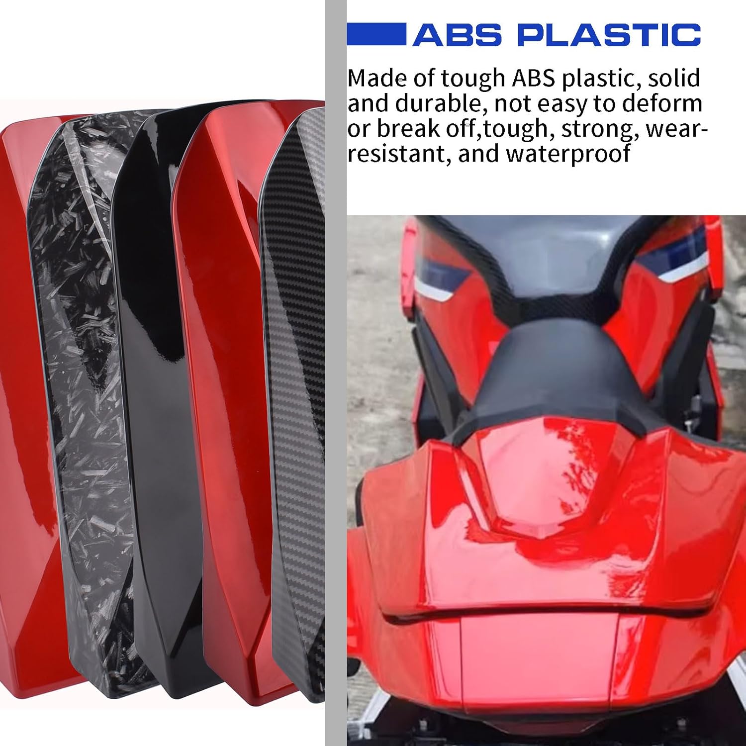 Mototcycle Passenger Pillion Rear Seat Cover Solo Fairing Cowl compatible for HO&N&DA CB650R CBR650R CB 650R CBR 650 R Accessories 2024 2025(Gloss Black)