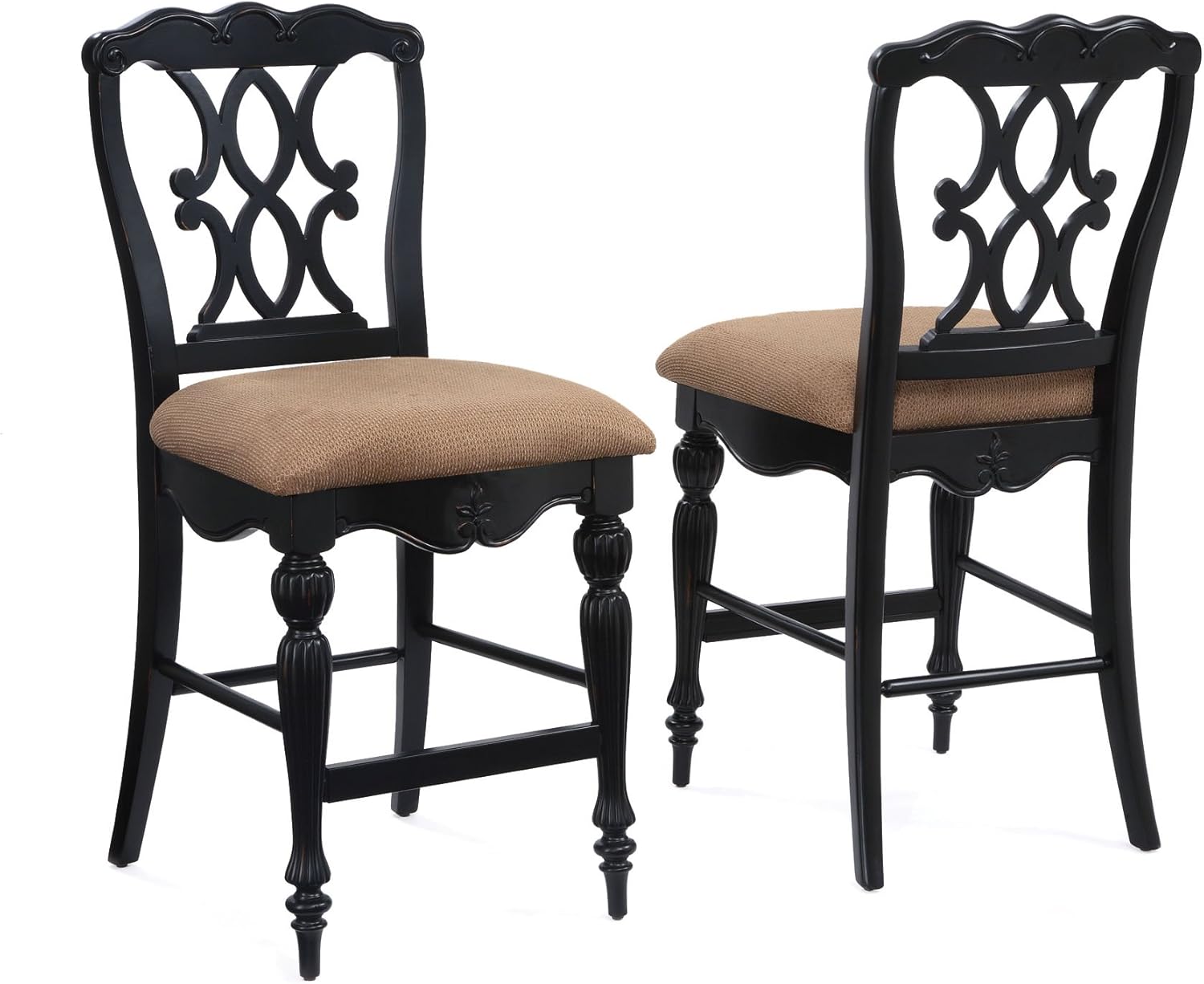 Powell Pennfield Upholstered Black Counter Stool Home