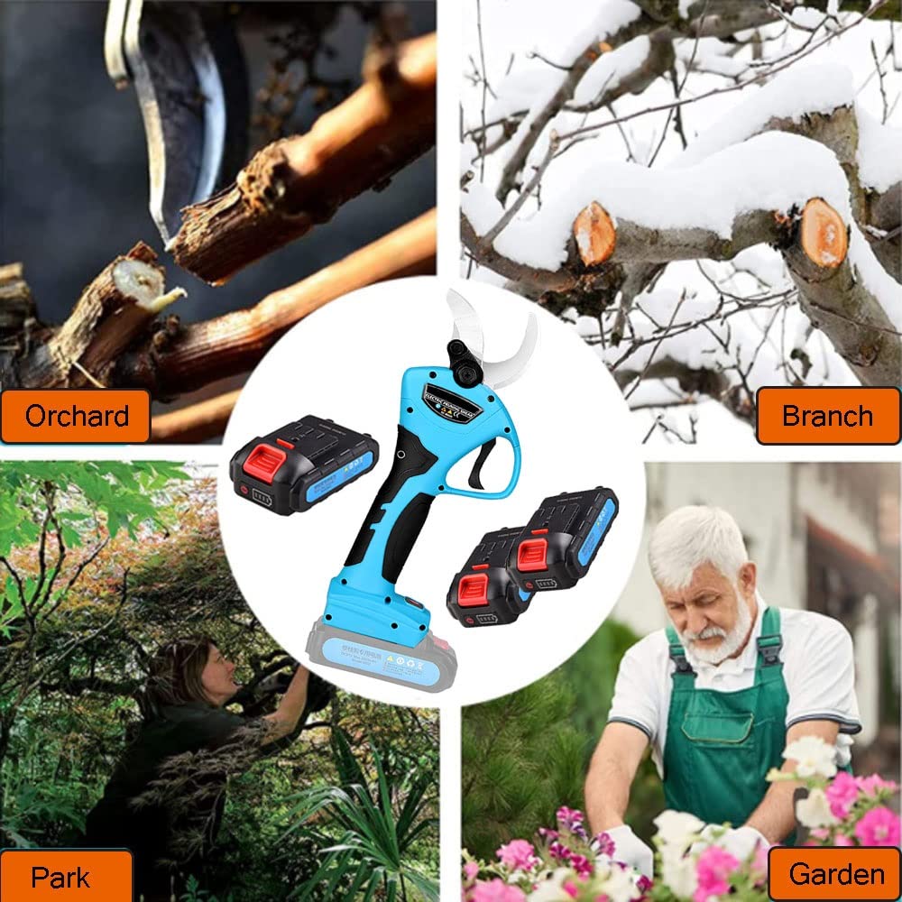 Cesoie elettriche da potatura da giardino a batteria MAX 40 mm/1,57 pollici Cesoie elettriche Trimmer wireless professionale Efficiente ricaricabile con 1/2 batteria (dimensioni: 4.0 Cordless 1 batt