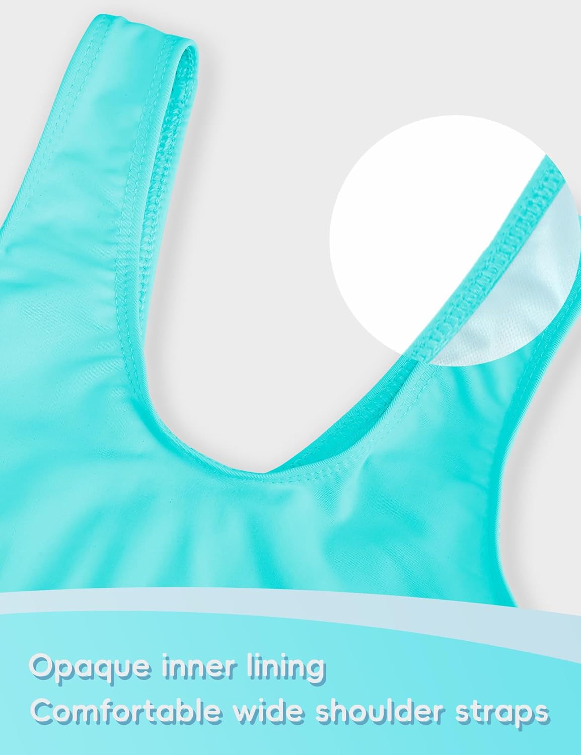 Girls Swimsuits Two Piece Bathing Suits Sport Beach Bikini Sets UPF 50+ Teen Summer Swimwear with Chest Pad - Image 4