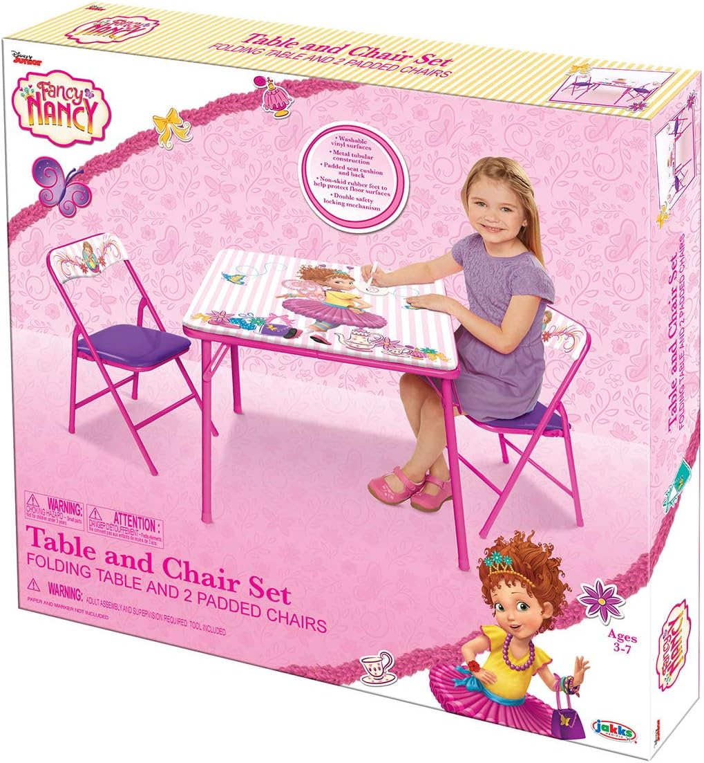 Fancy Nancy Activity Table Set with 2 Chairs, Pink