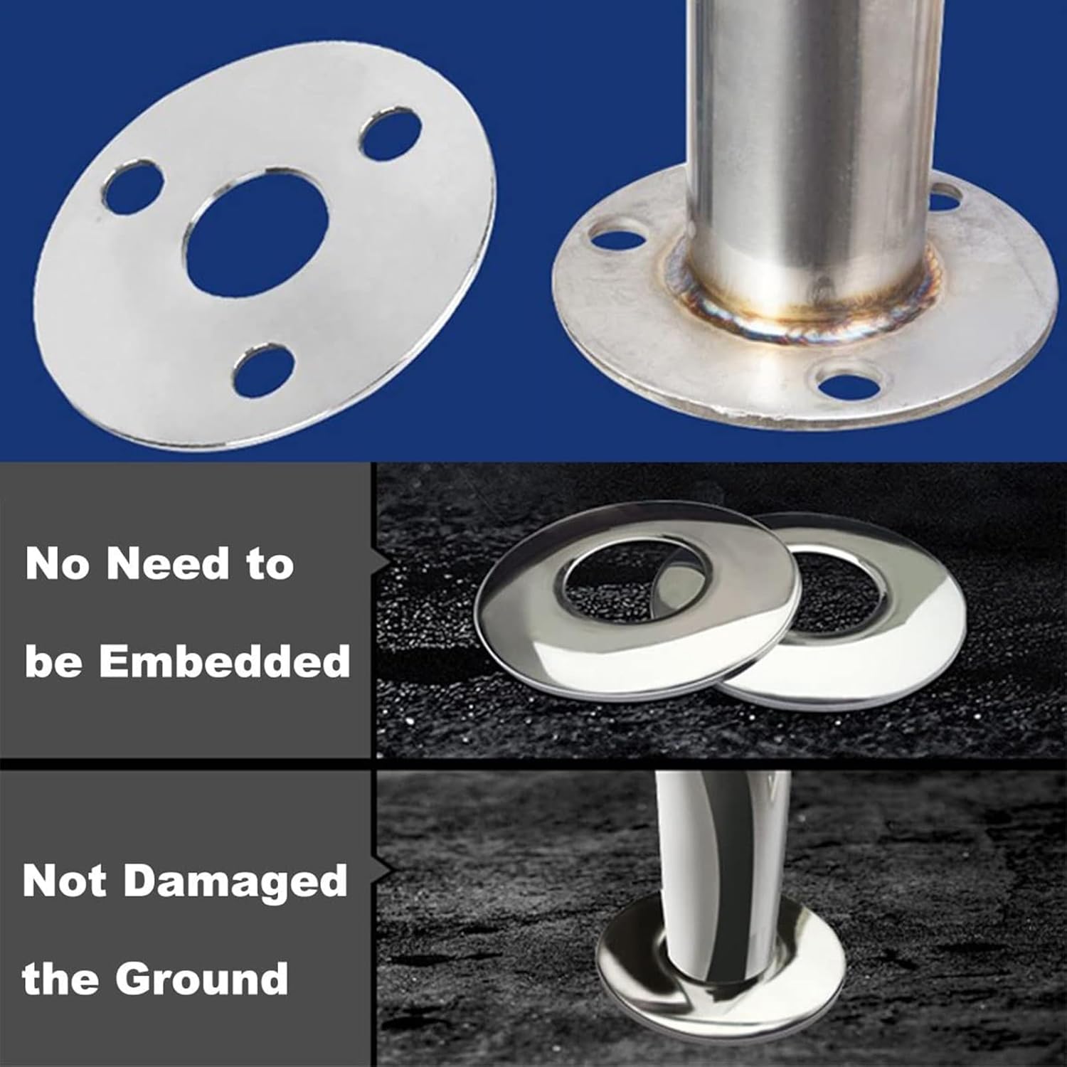 Swimming Pool Handrail - Inground Pool Stair Handrail Safety Bar Entrance Handrail Handle Pool Handrail 304 Stainless Steel, Suitable for Indoor and Outdoor Swimming Pools Water Park (Size