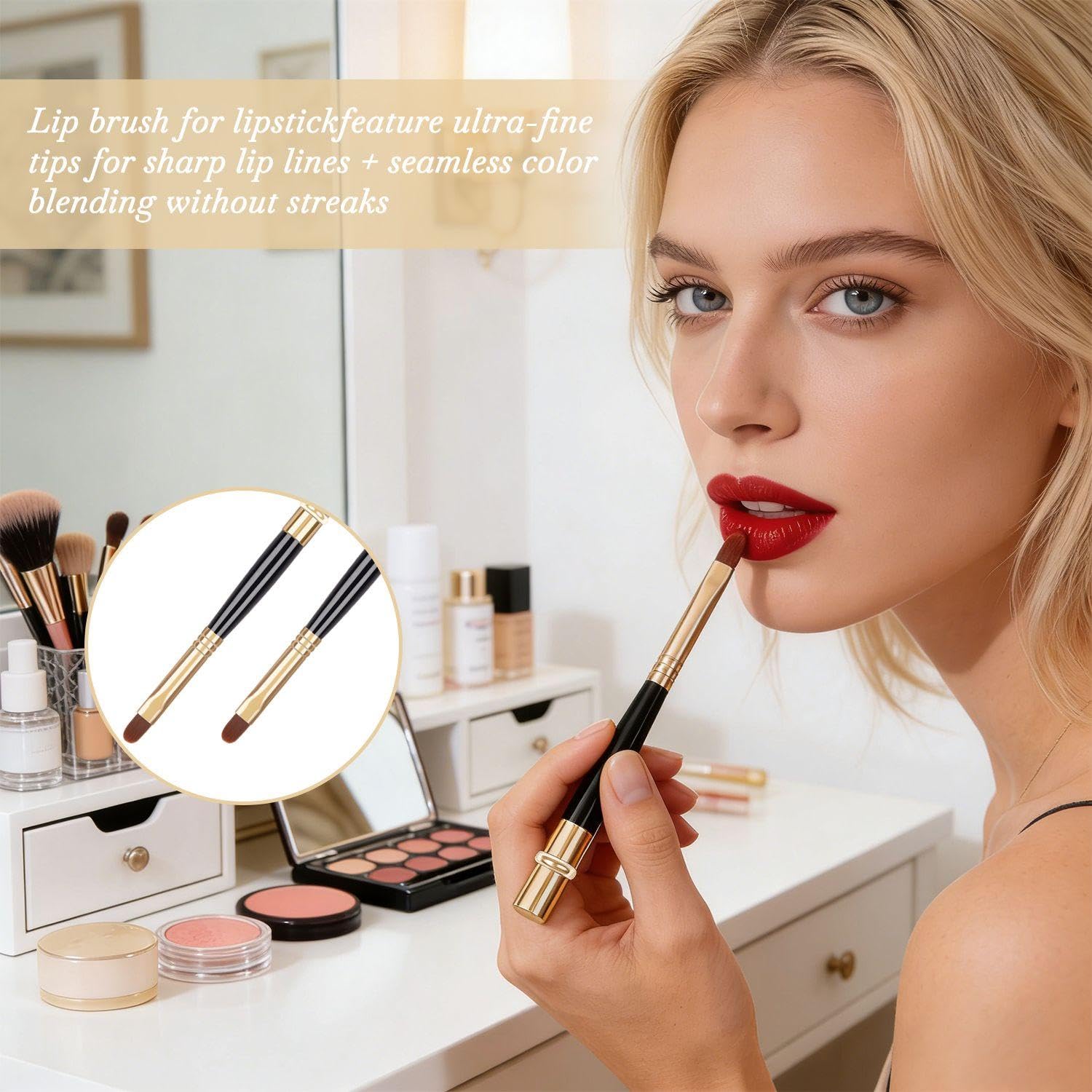 Pennello Per Labbra Retrattile Da 4 Pezzi, Strumenti Di Bellezza, Pennello Per Rossetto, Strumenti Da Viaggio Portatili.