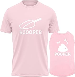 Funny Dog and Owner Outfit T-Shirt - Scooper Pooper Pet & Owner Matching Shirts Cute Dog Clothes