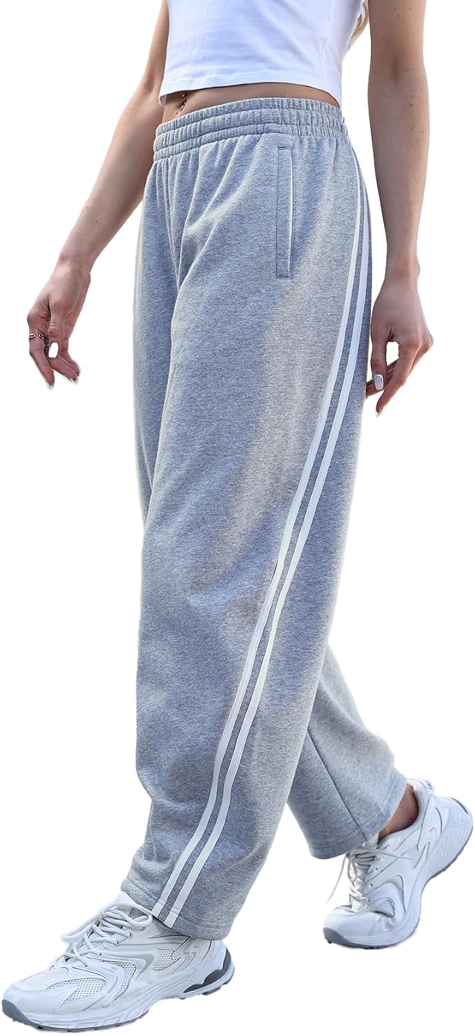 Sweetmoon Barrel Sweatpants Women - Track Pants Drawstring Fleece Joggers for Women Athletic Baggy Sweat Pants for Girls