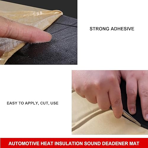 Miniatura 5 de Alfombrilla de amortiguación de sonido de 14 pulgadas de grosor para automóviles, 8 pies x 3.3 pies, material de aislamiento térmico de automóvil