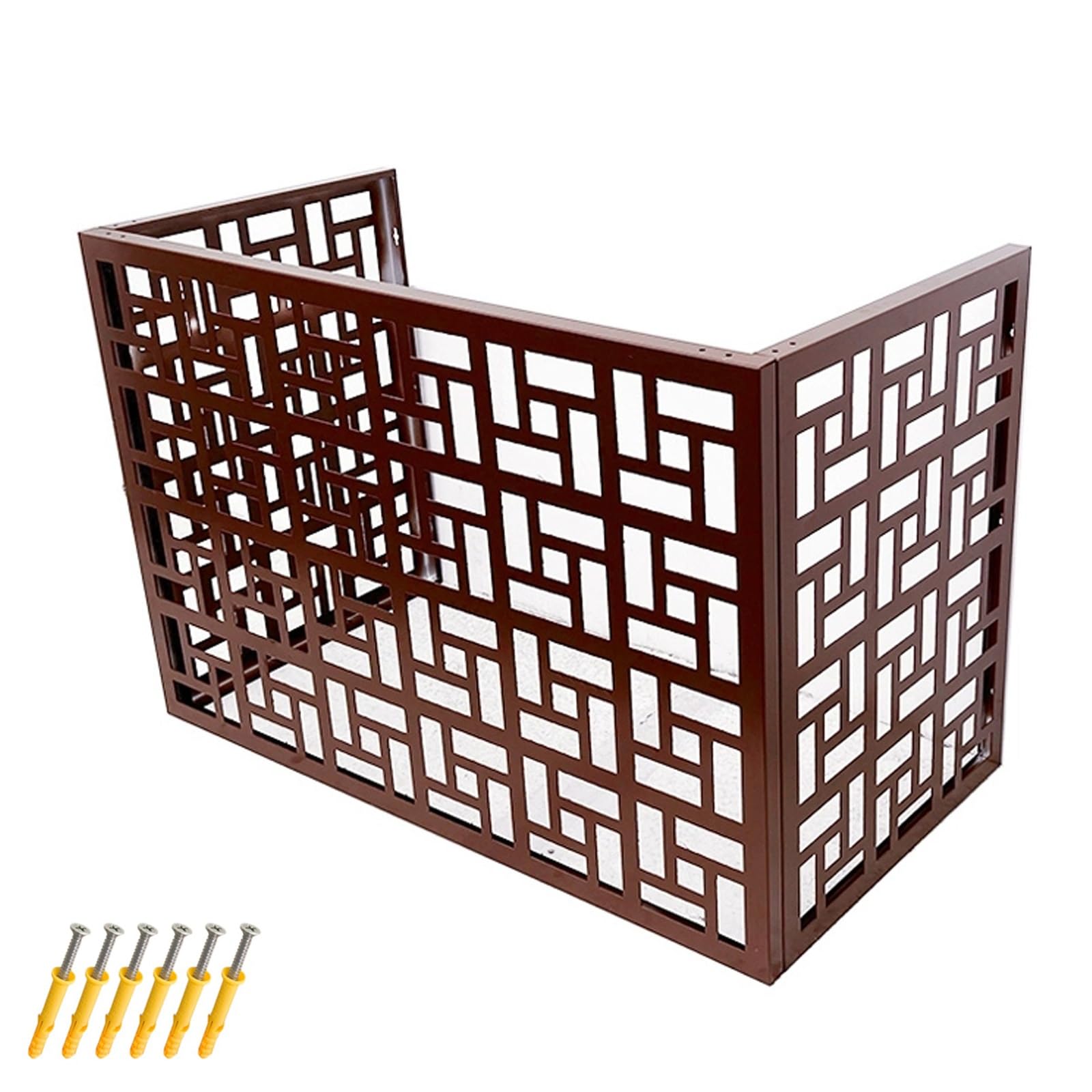 Cubre aire acondicionado exterior de 3 paneles protector de aluminio 99x50x67cm