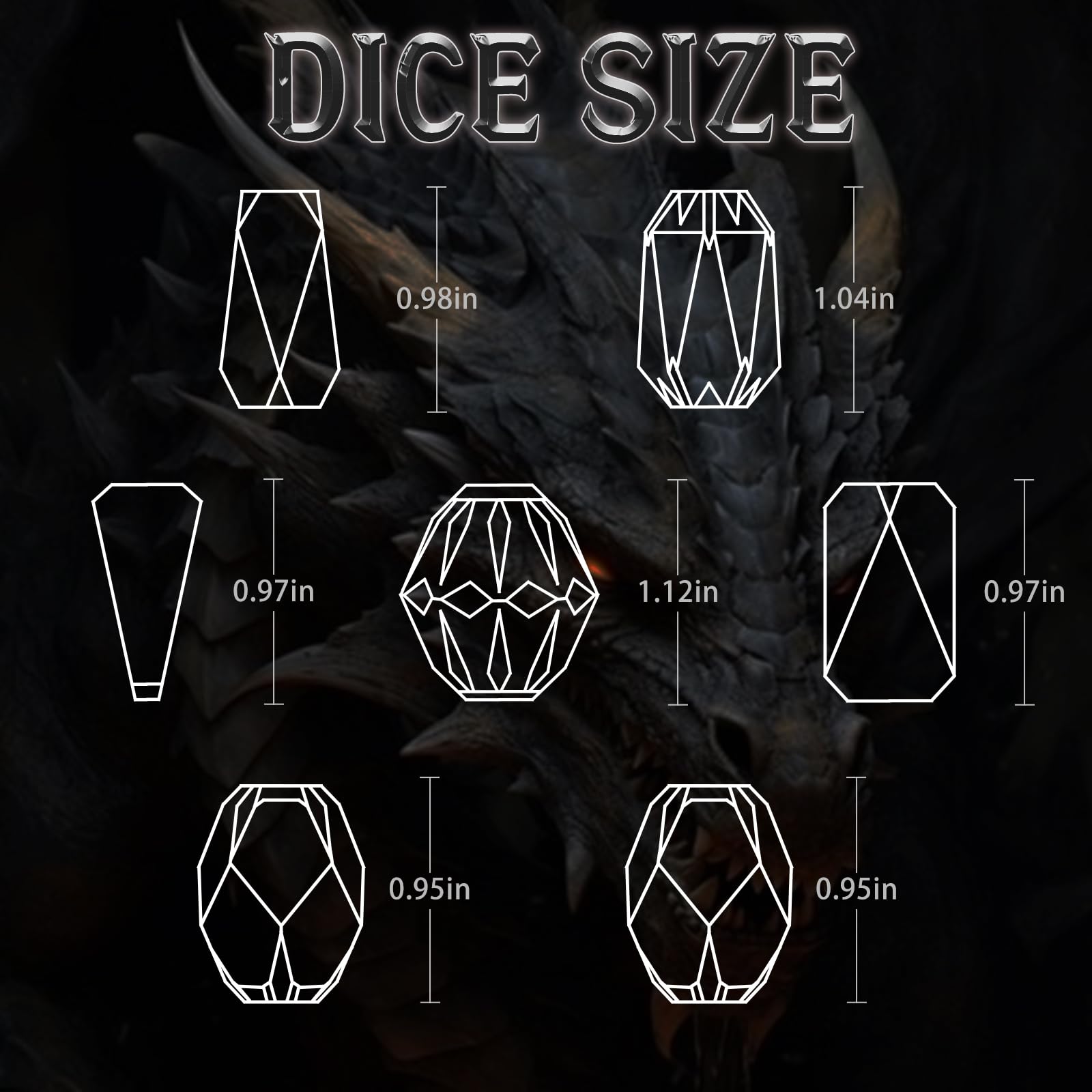 FONVGOGO Dados de rol para Dragones y Mazmorras Dados