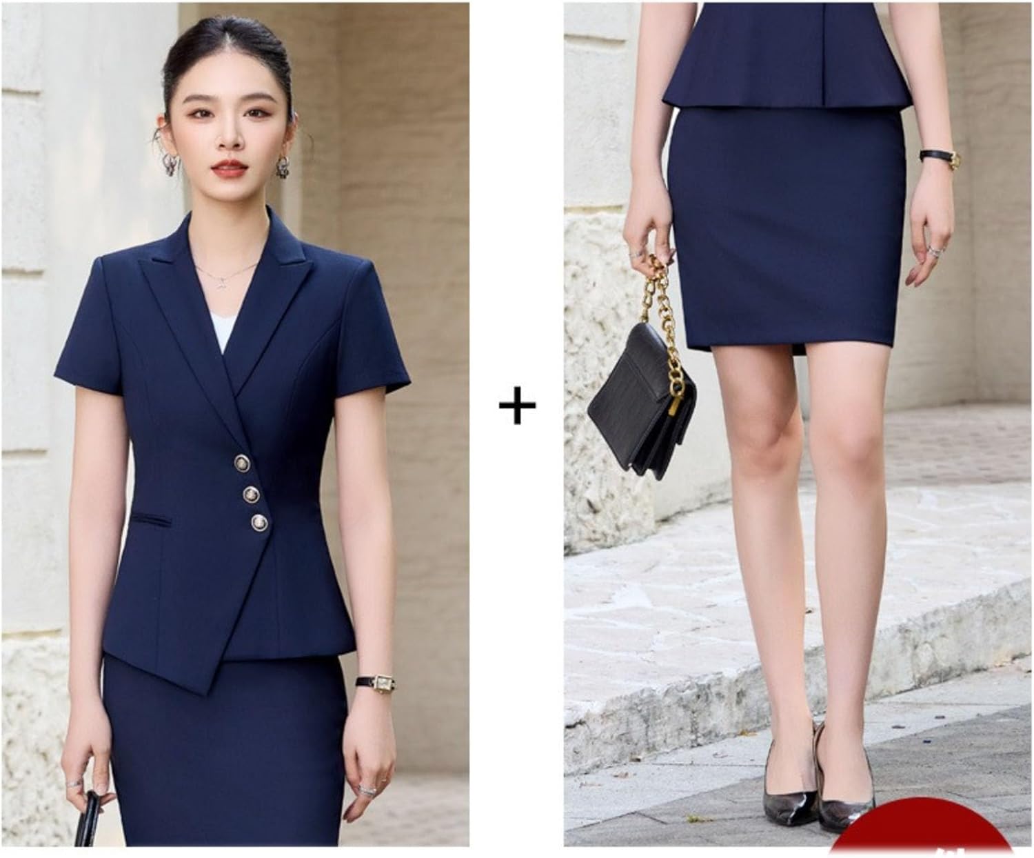Women's Blazer Suit Set for Work Business Casual Office Uniform