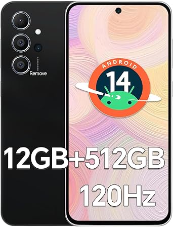 xixaomiro I55 Ultra Unlocked Cell Phone, Snapdragon 888 Android Unlocked Phones, 5G Smartphone, 12GB+512GB, 5000mAh Battery, 48MP+108MP Camera, 6.8" WQHD+ Display, Dual SIM/GPS/WiFi
