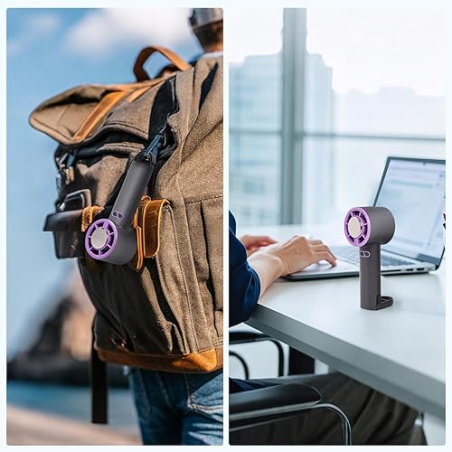 Miniatura 5 de Ventilador de mano personal - Mini ventilador portátil Y32 Pro I con batería de largo rendimiento - Ultra silencioso para nueva tecnología de
